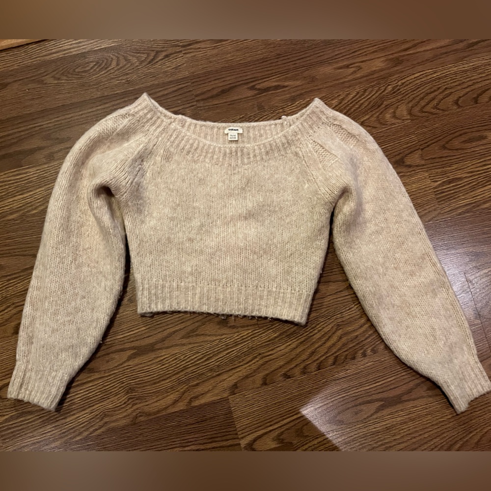 Garage off the shoulder acrylic sweater size XS